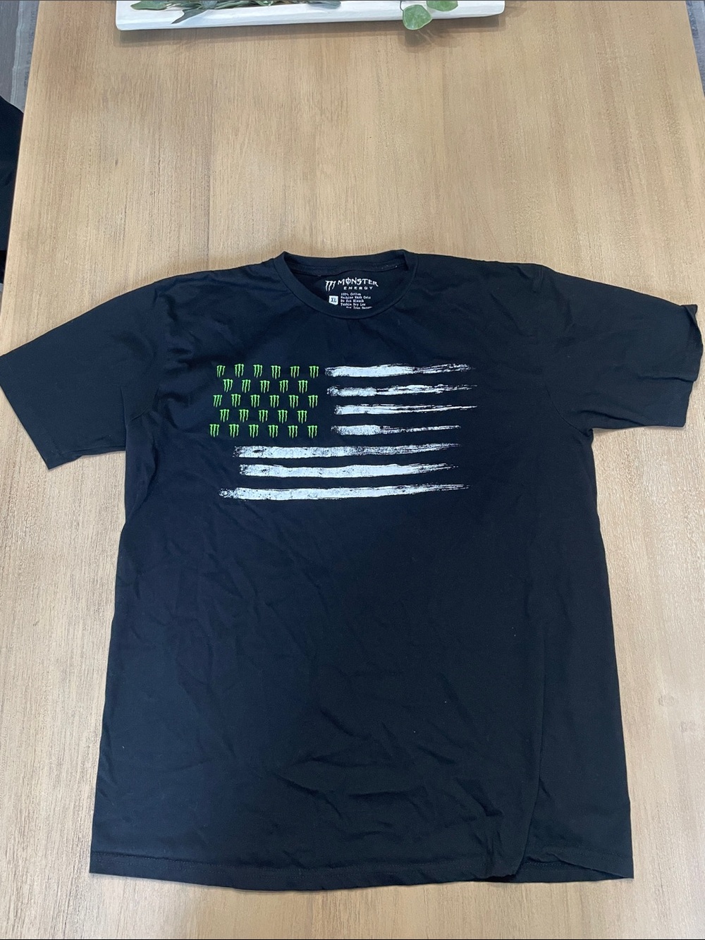 Men's Black Graphic Flag T-Shirt